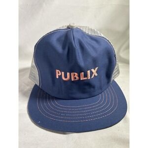 Vintage Publix Pink Supermarket Grocery Store Mesh Hat Cap Snapback